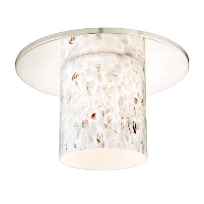 Latitude Run® 6'' H Glass Drum Lamp Shade ( Screw On ) in White Wayfair